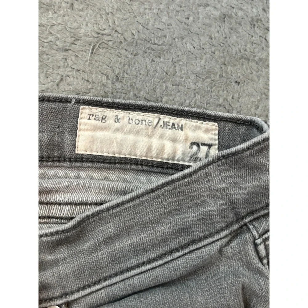Rag & Bone Skinny Jeans Womens 27 Light Wash Gray Stretch Denim Casual Chic